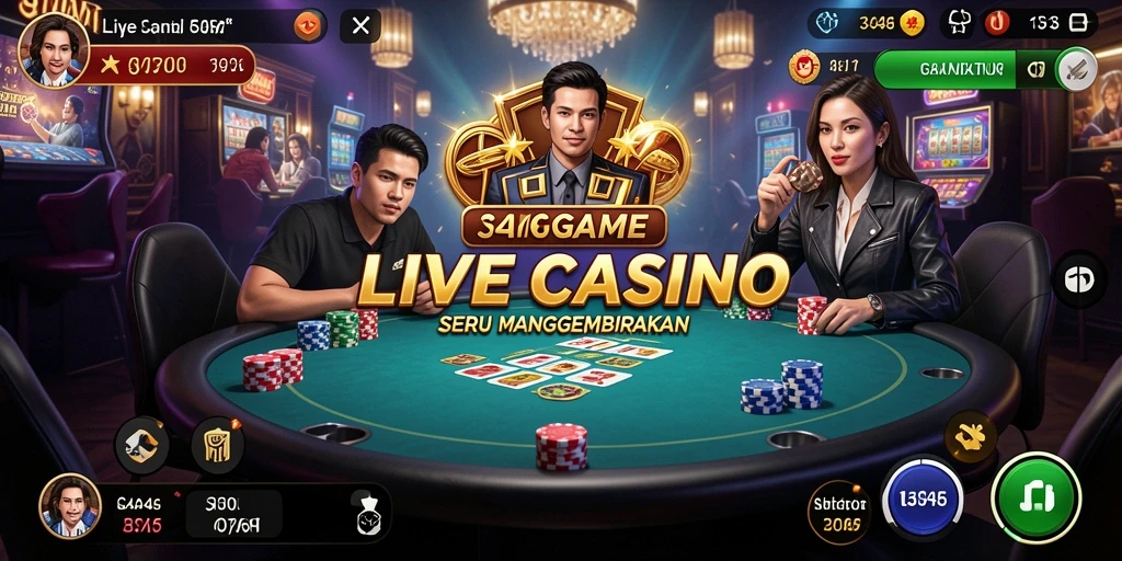 Tampilan seru dari gameplay Live Casino di 3446.