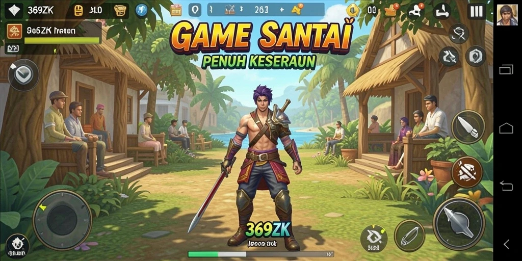 Tangkapan layar gameplay 369ZK yang penuh warna dan menarik.