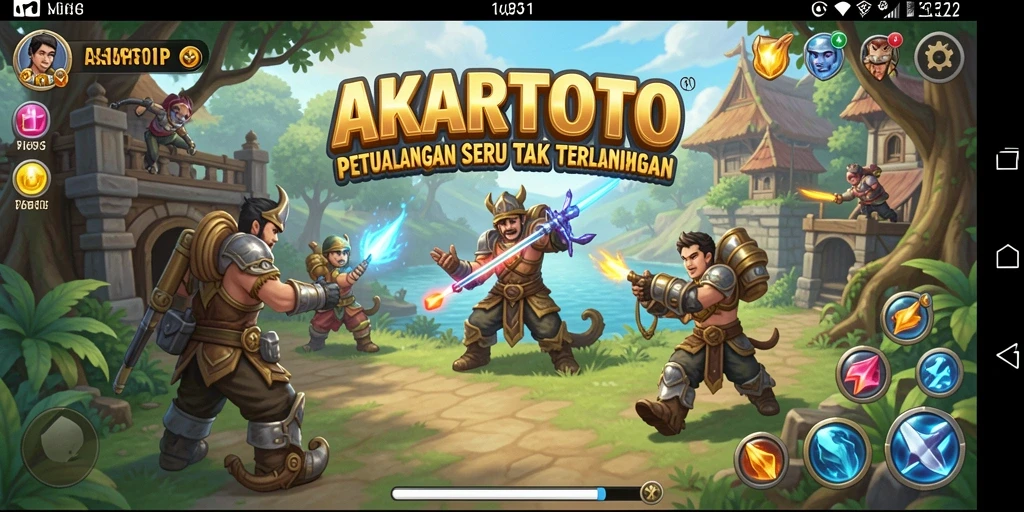 Tampilan gameplay AKARTOTO yang seru dan penuh petualangan.