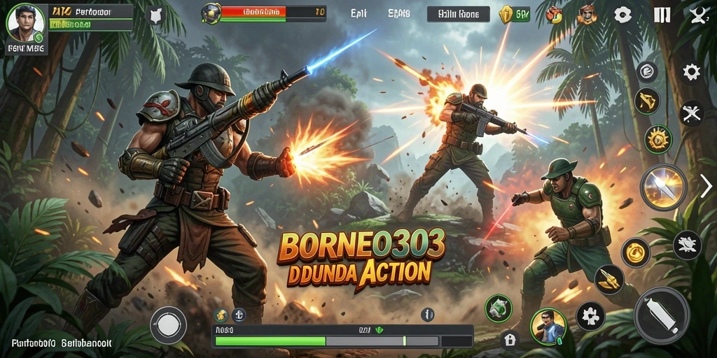 Gameplay BORNEO303 yang seru dan menegangkan saat bertarung.