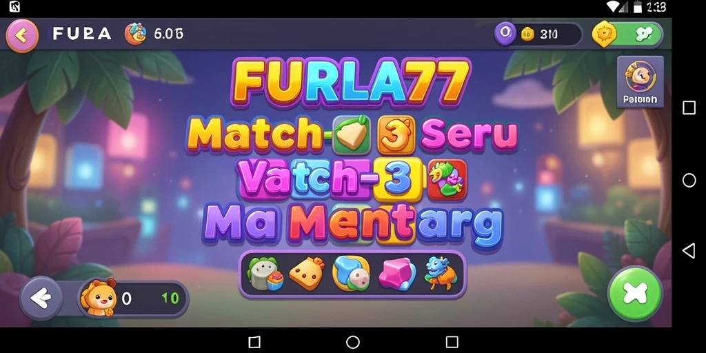 Tangkapan layar FURLA77 menampilkan gameplay seru dan menantang dengan buah-buahan berwarna-warni.