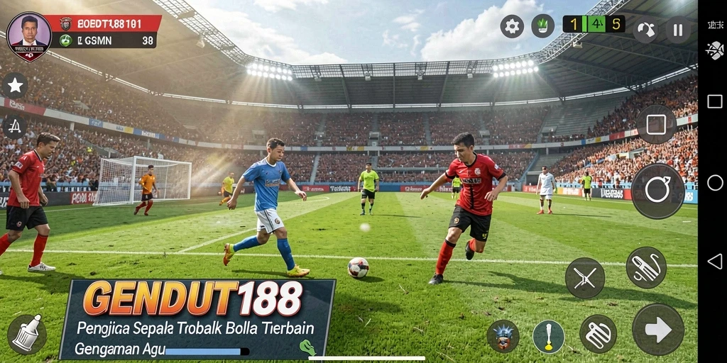 Tampilan permainan sepak bola yang seru dan kompetitif dari GENDUT188.