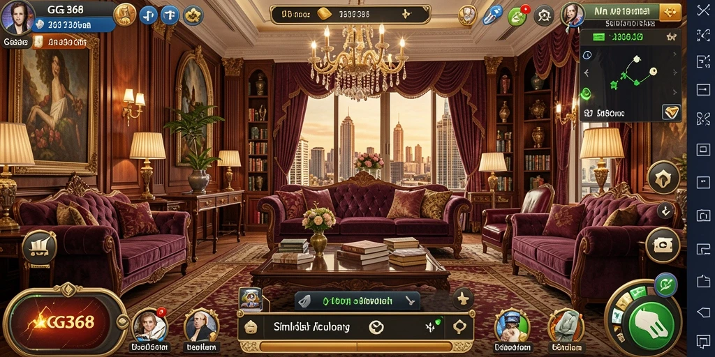 Tampilan menarik dari gameplay GG368 dengan elemen Tycoon.