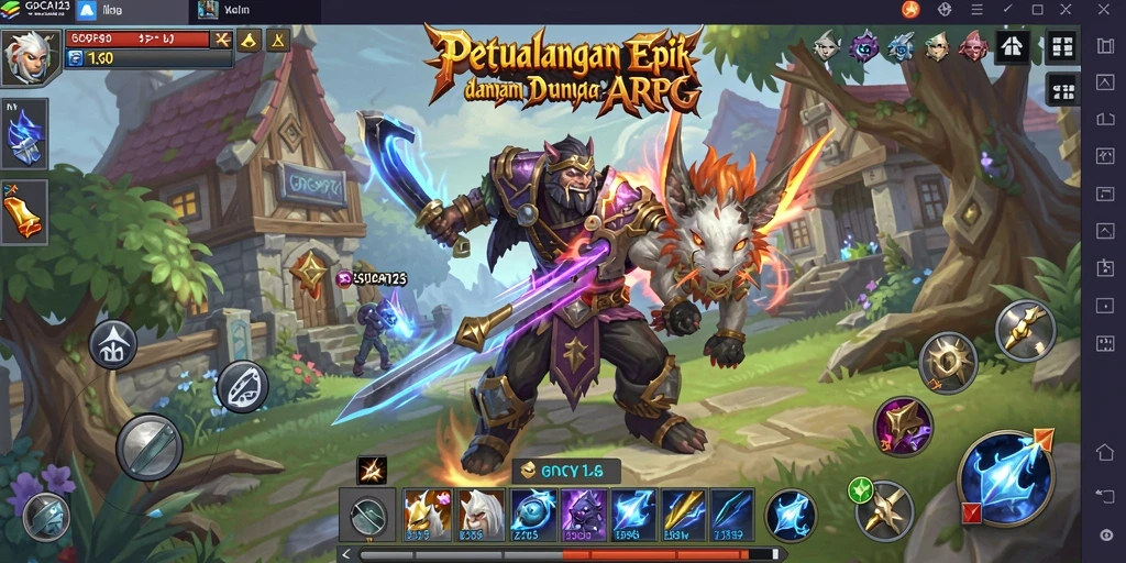 Tangkapan layar GOCAP123 menunjukkan aksi pertarungan yang mendebarkan di dunia ARPG.