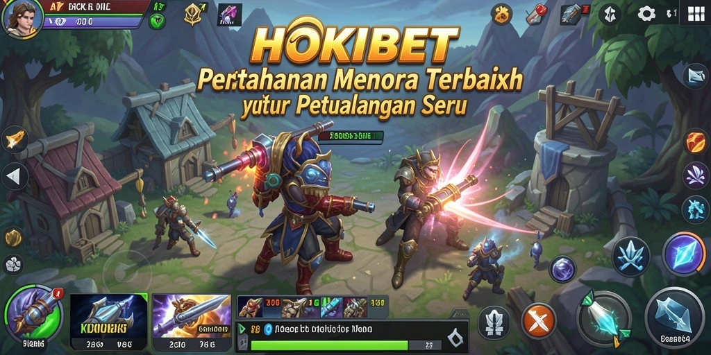 Gameplay HOKIBET yang seru dalam pertahanan menara.