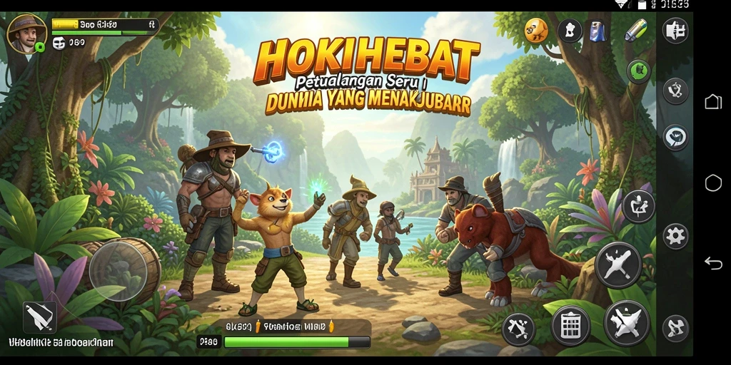 Tampilan gameplay HOKIHEBAT yang seru dan penuh aksi.