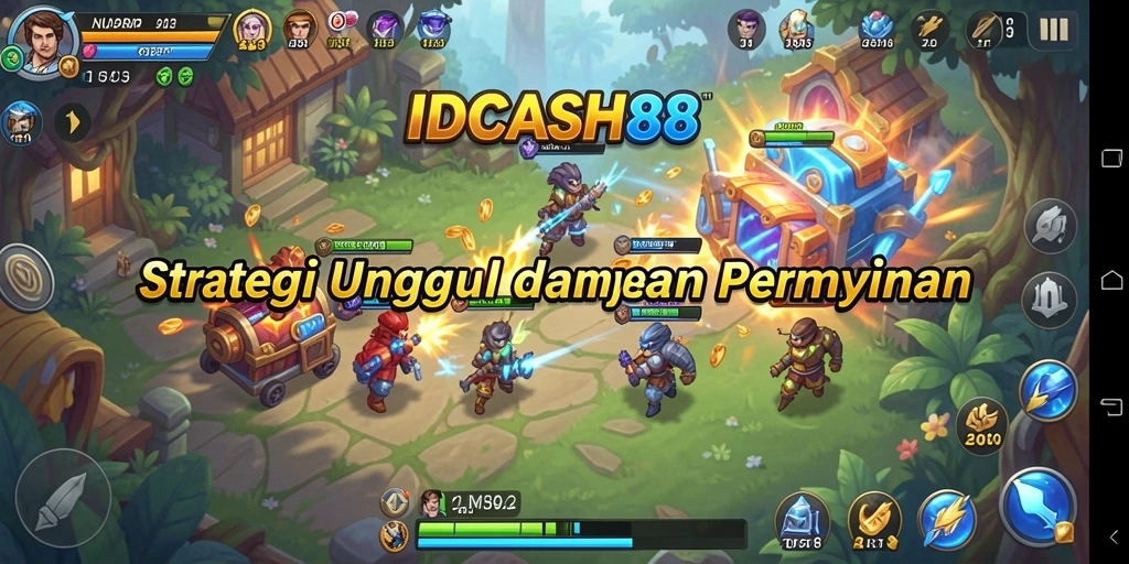 Tampilan gameplay menunjukkan aksi strategi yang mendebarkan.