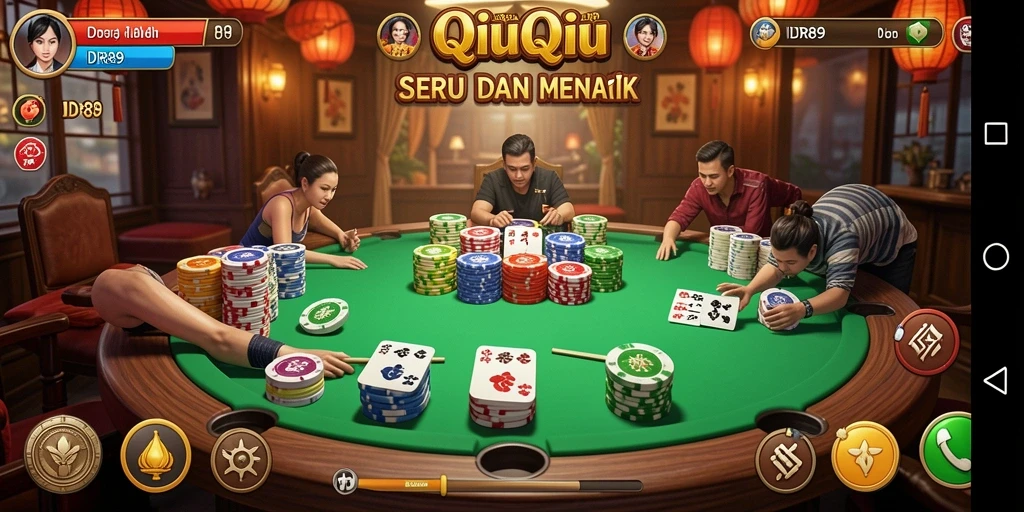 Tampilan gameplay QiuQiu yang menarik dan menantang.