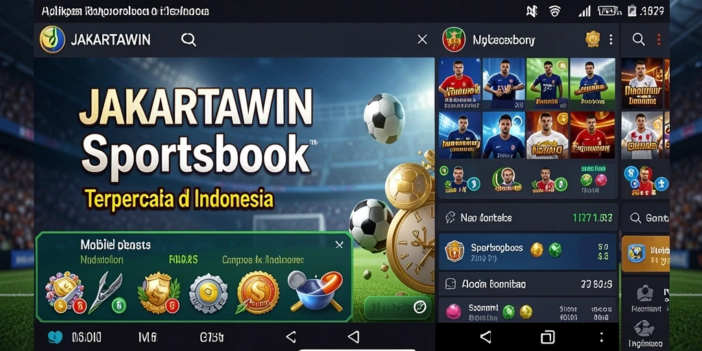Tampilan antarmuka pengguna JAKARTAWIN dalam aksi taruhan olahraga.