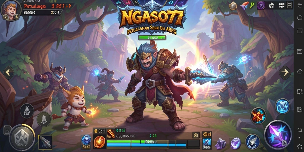Gameplay seru dengan karakter kuat dalam NGASO77.