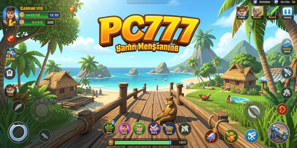 Tampilan gameplay PC777 yang ceria dan interaktif.