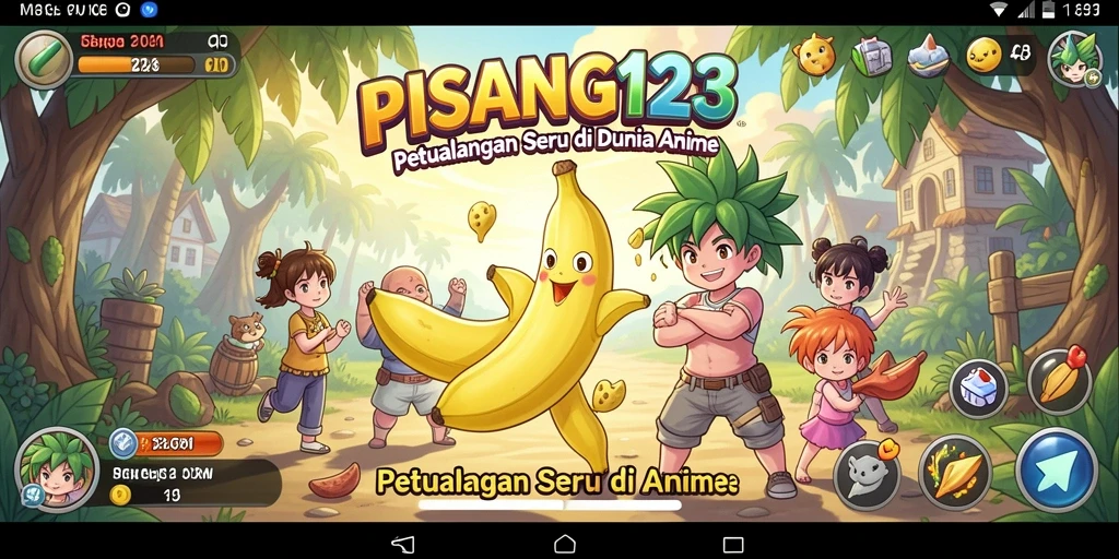 Screenshot utama PISANG123 menampilkan aksi seru dalam permainan Anime.