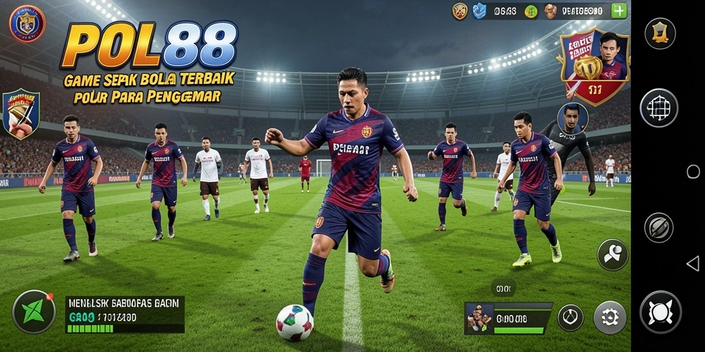 Tampilan aksi seru dalam permainan sepak bola POL88.