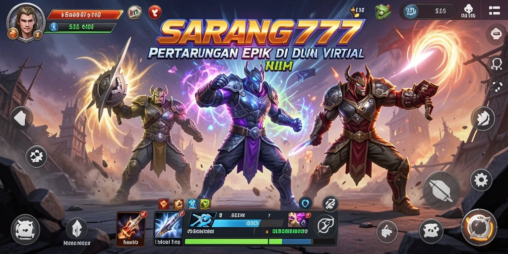 Tampilan pertarungan epik dari gameplay SARANG777.
