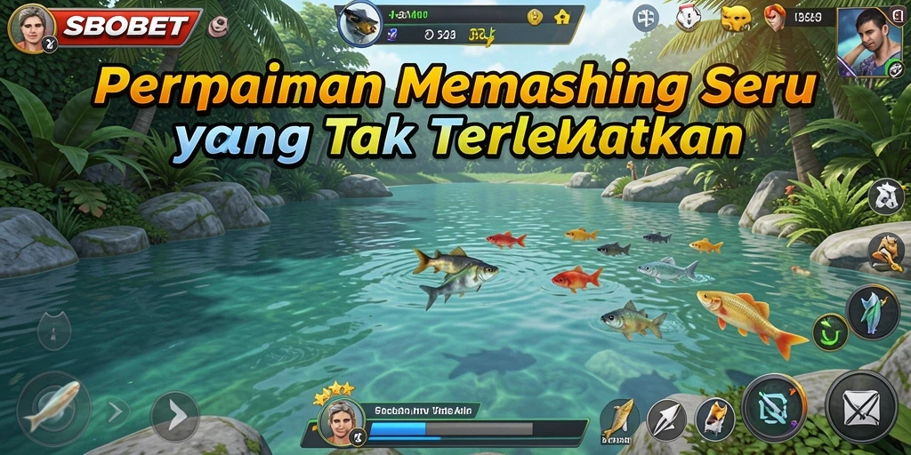 Tampilan gameplay SBOBET yang seru dan mendebarkan saat memancing.