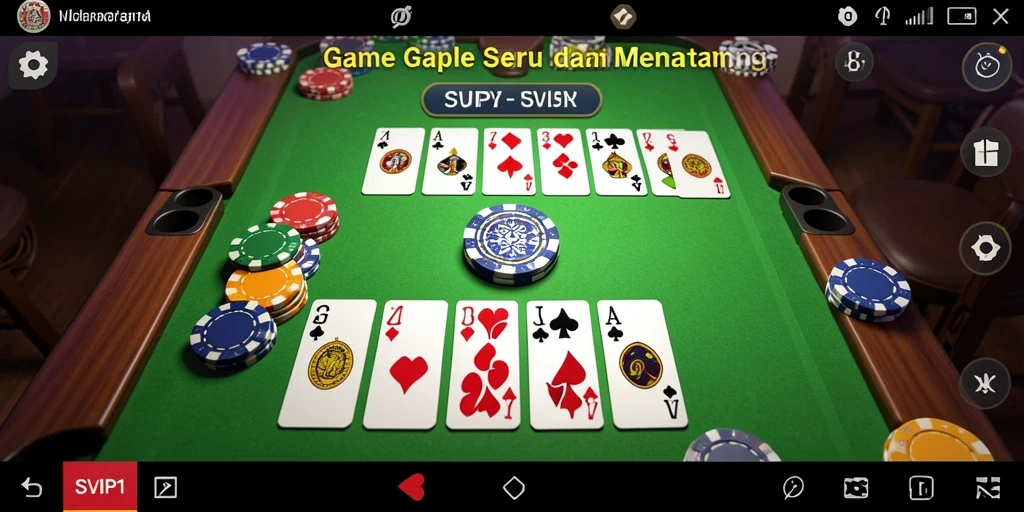 Tampilan gameplay Gaple yang dinamis dan menarik.