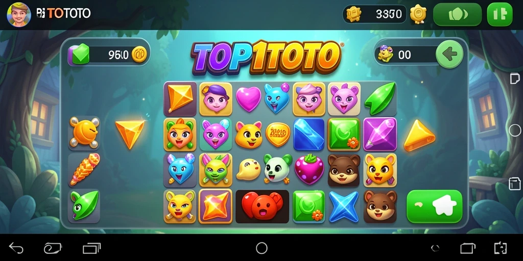 Tampilan gameplay seru dari permainan Match-3 TOP1TOTO.
